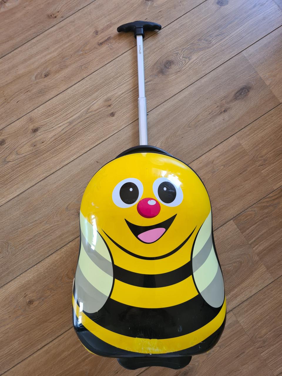 Super leuke hardcase reiskoffer voor kinderen met een vrolijk bijenontwerp,