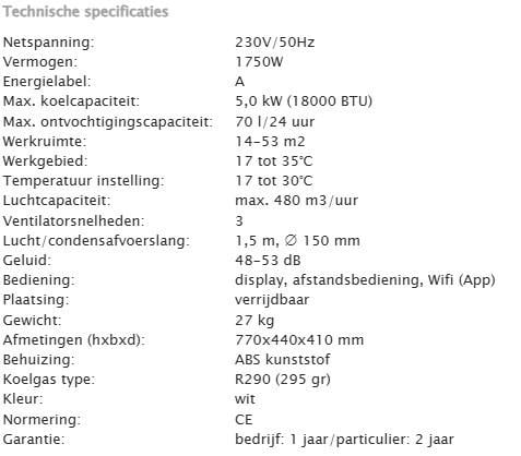 Mobiele compacte airco voor grote ruimten!!!