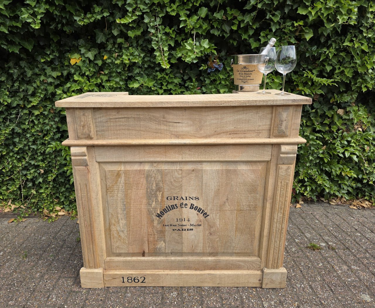 Gave BAR van massief Mango hout NIEUW