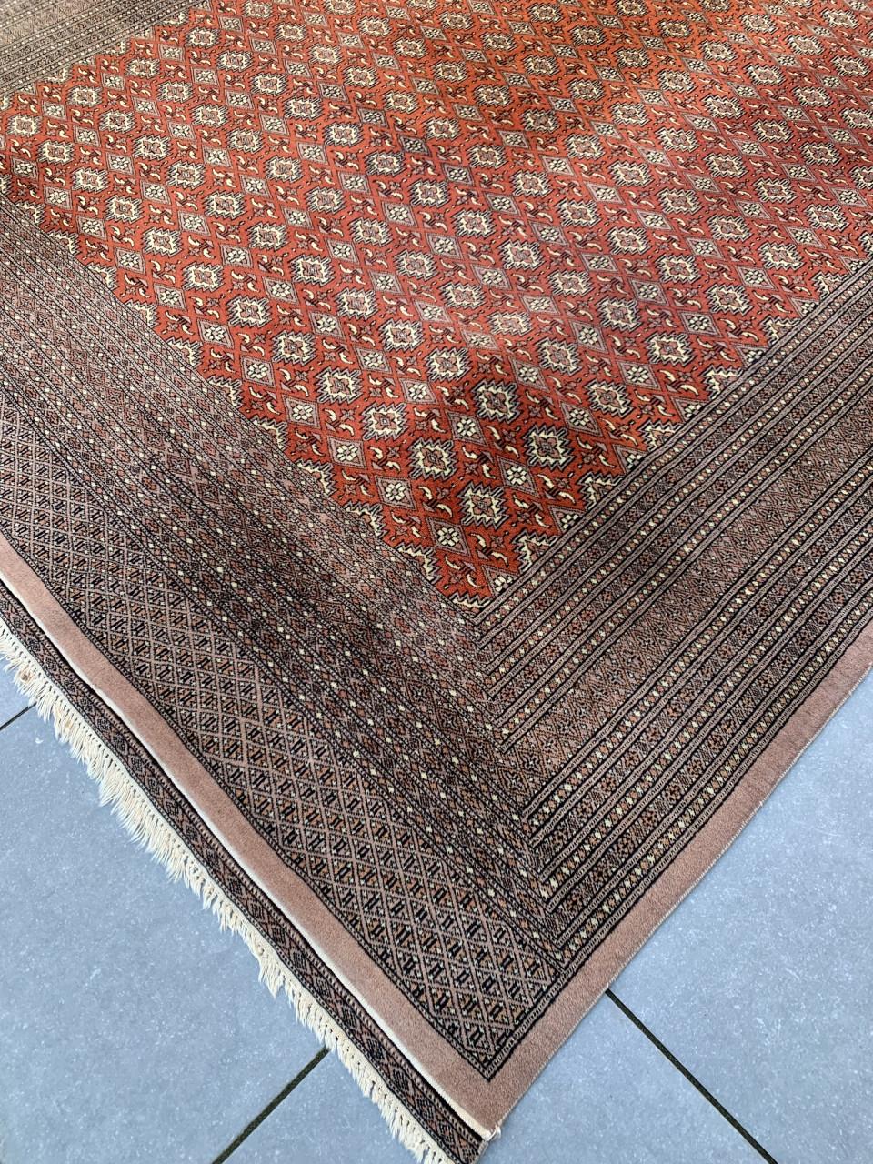 ❣️Prachtig Sfeervol Handgeknoopt Vintage Vloerkleed❣️347 bij 240 cm❣️