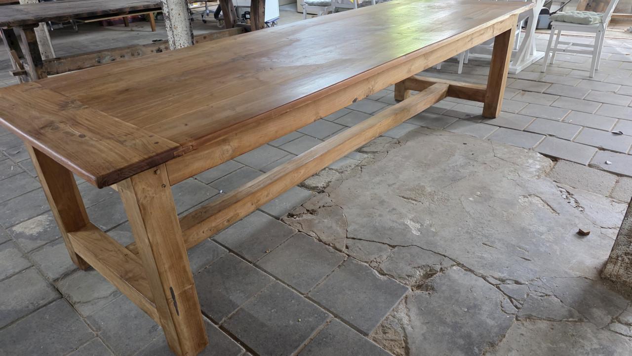 3 meter lange boerentafel mooi geleefd blad