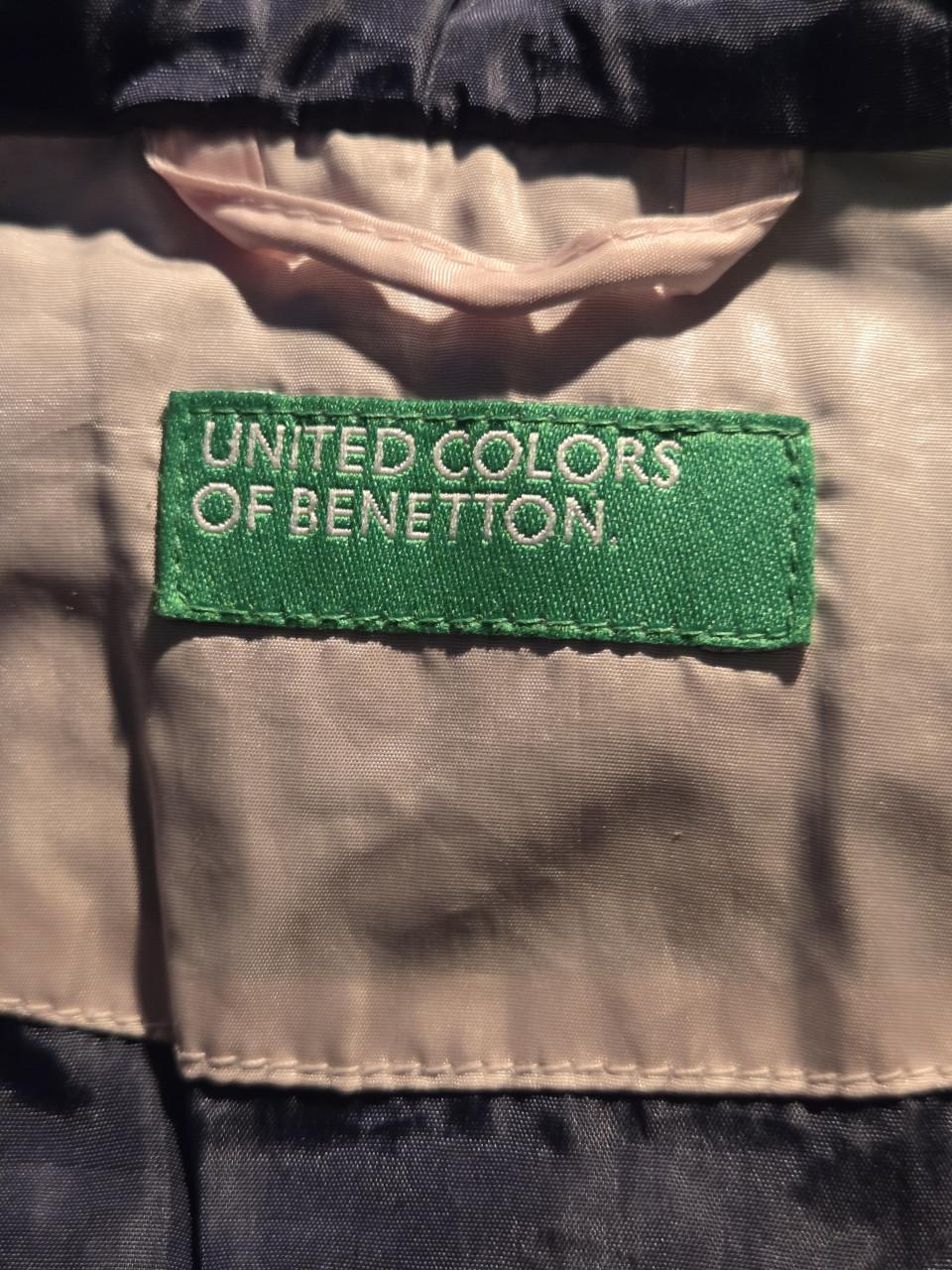 Kinderwinterjas van Benetton met capuchon voor meisjes - maat: L (8-9 jaar)