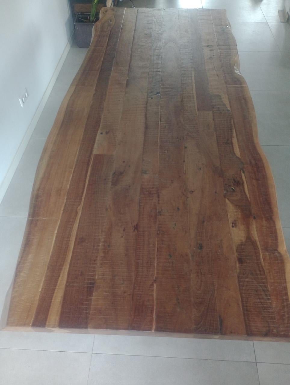 Boomstam eettafel massief hout 240x95/100