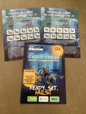2 Kortingskaarten voor de UCI cyclo cross WK’s in Hulst. Alle 2 voor €15