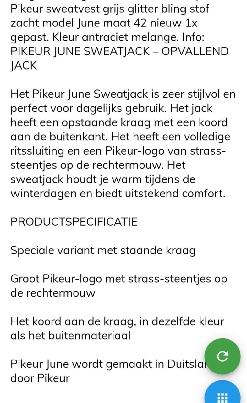 Pikeur vest 42 nieuw