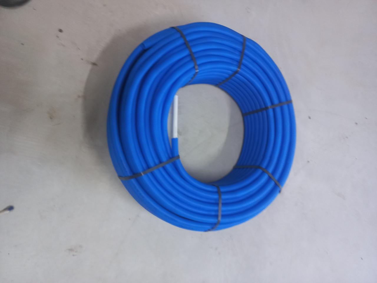 Alu-pers systeembuis met blauwe mantel 16x2mm  per rol