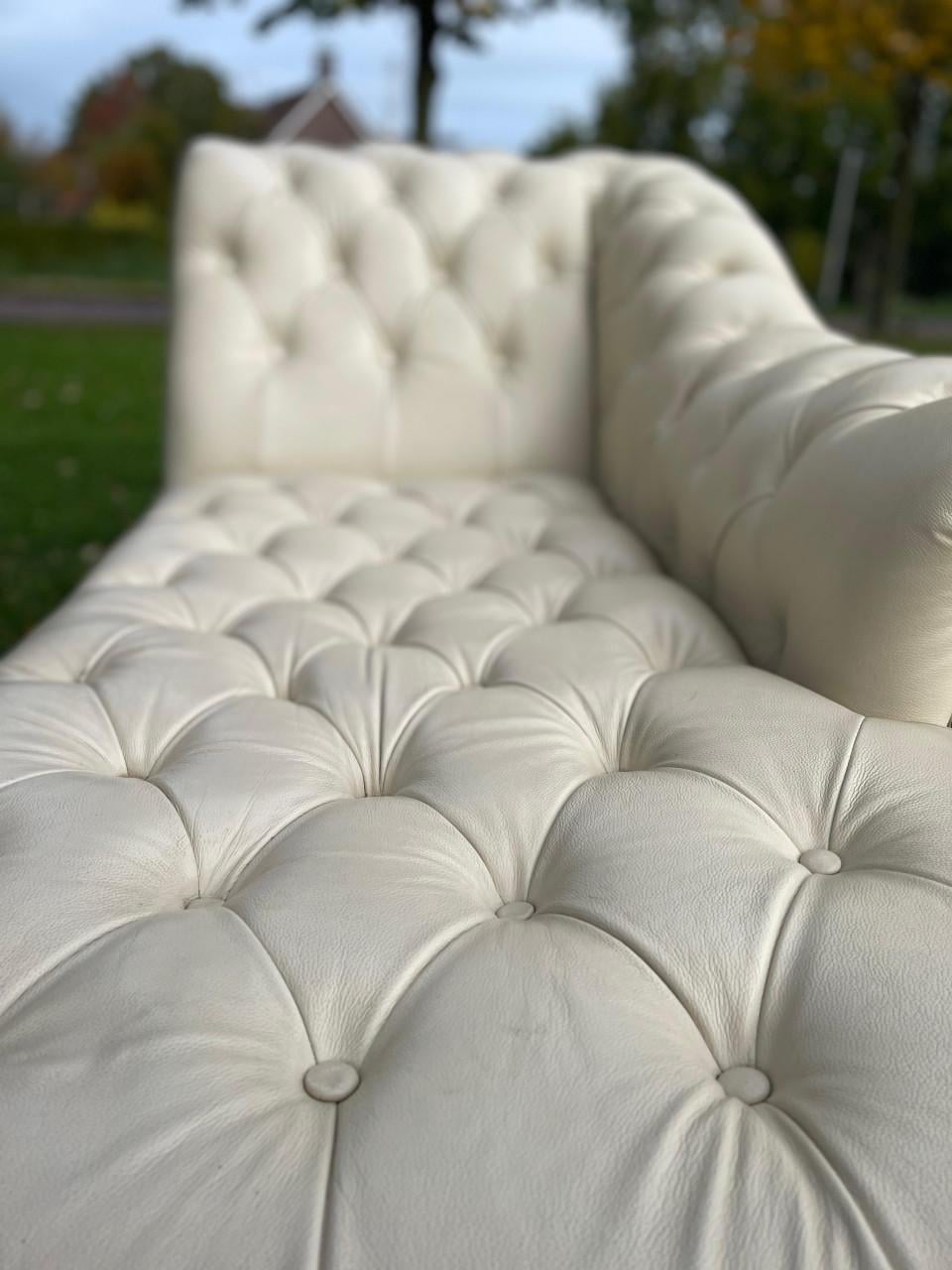 Chesterfield Chaise Lounge - Echt Leder – Gratis levering NL
