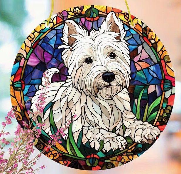 Raamhanger west highland terrier ( extra kleurrijk )
