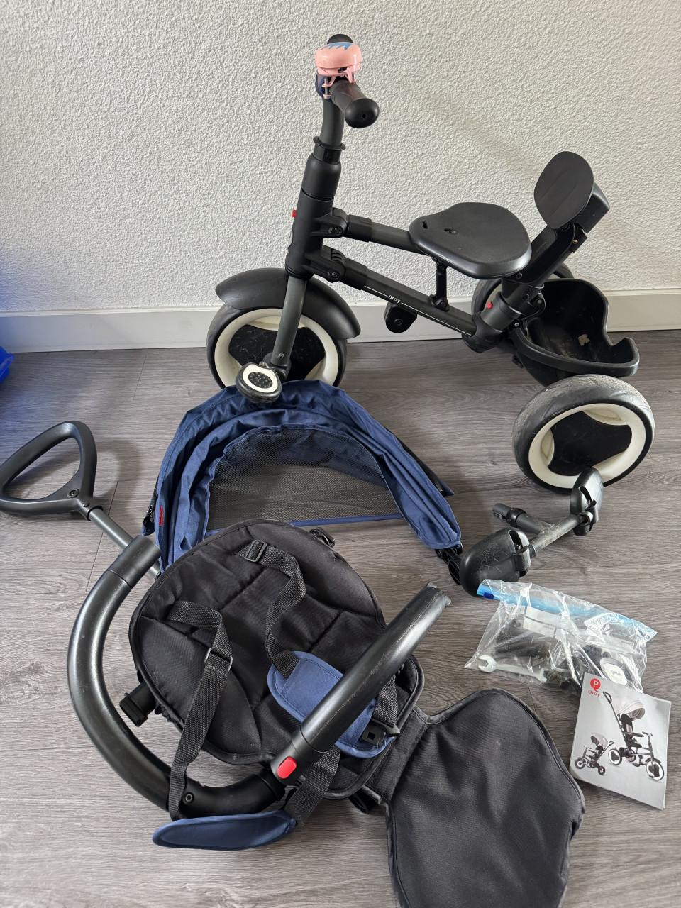 Qplay Rito driewielfiets met duwstang te koop