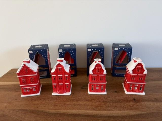 Nieuw | 4 Hollandse Huisjes met Twinkelend Ledlicht