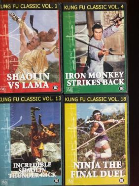 DVD's o.a. KUNG FU Classics En van 'The Master' AKIRA KUROSAWA
