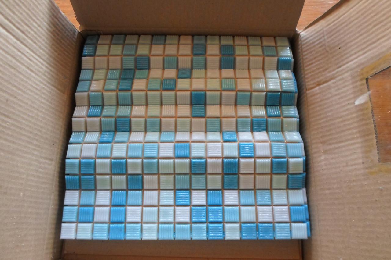 Glas Mozaiek Tegel 13 m2 Kristalblauw NIEUW