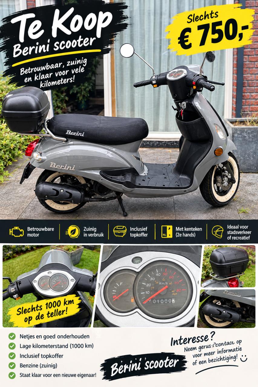 Berini snorscooter 25 km