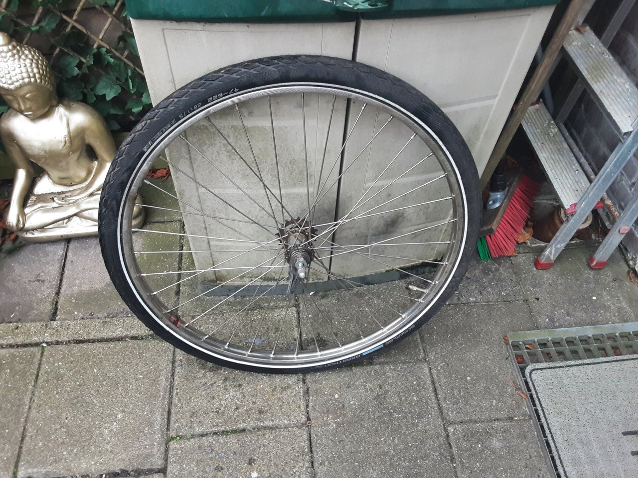 28 1/2 inch r.v.s opoefiets achterwiel met terugtraprem