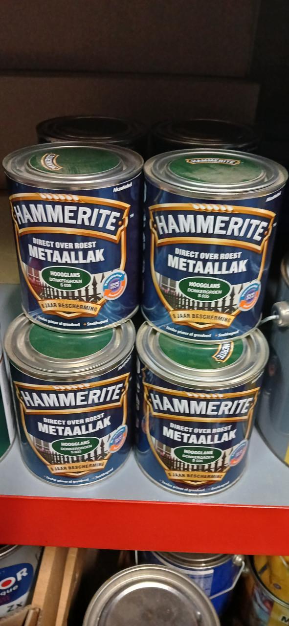 Hammerite metaallak diverse kleuren 0.75ltr