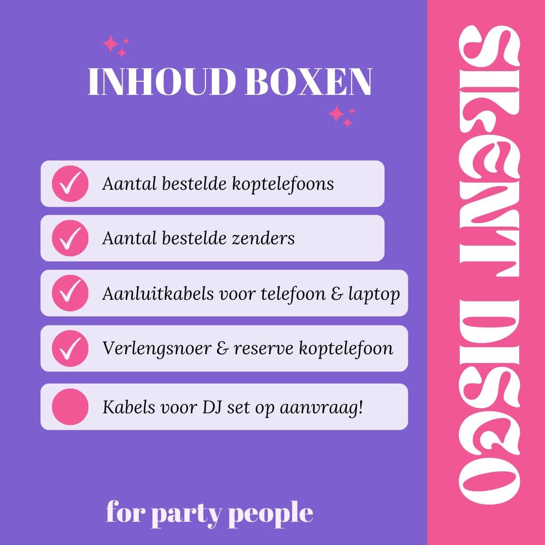 Silent disco huren Middelburg