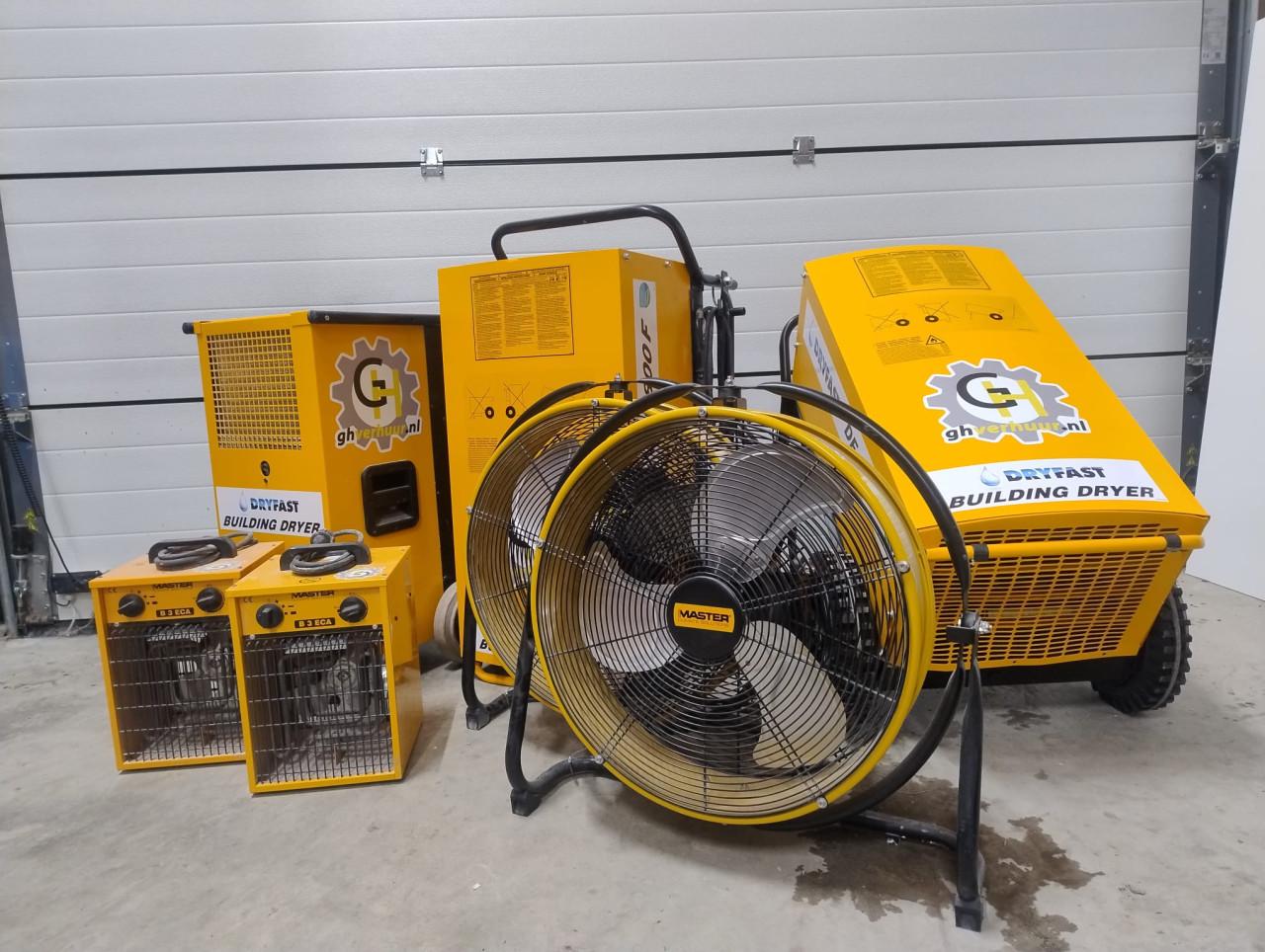 Bouwdrogers, kachels en ventilators Te Huur