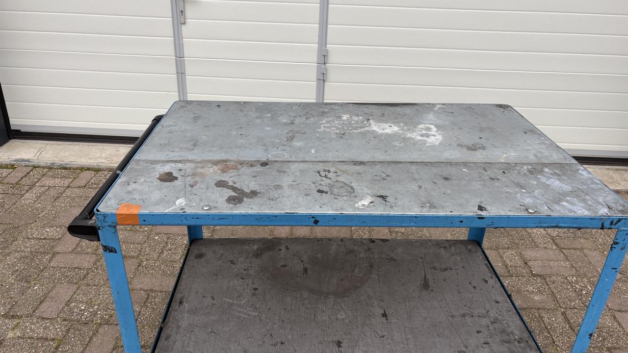 Transportwagen magazijnwagen werkbank