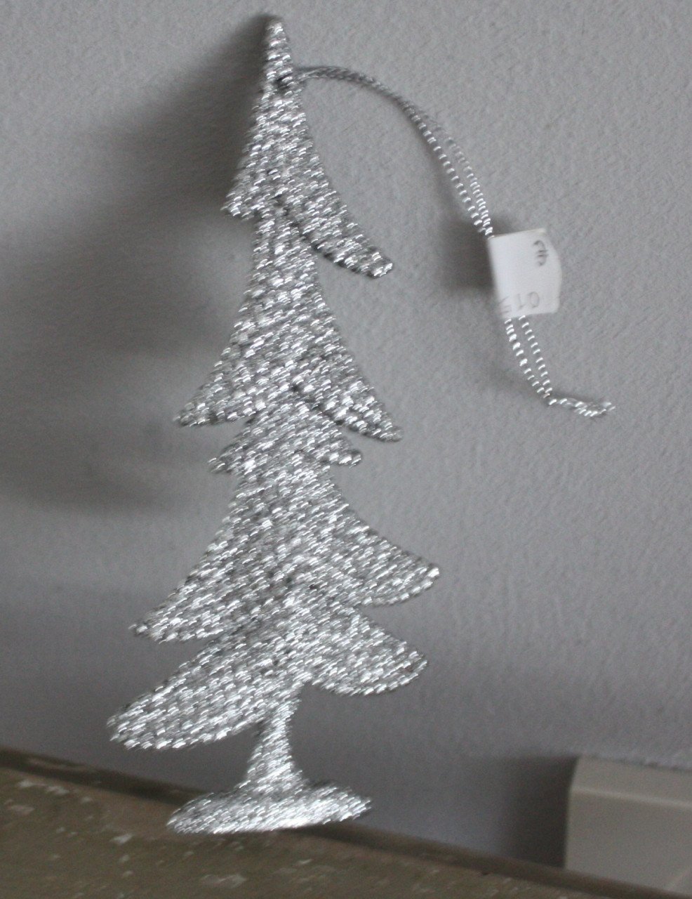 Zilver kleur  kerstboom hanger