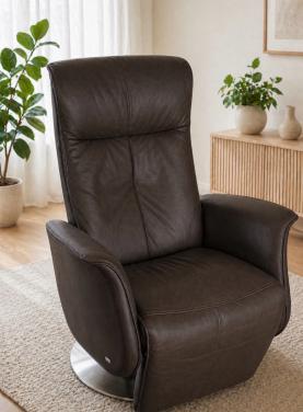 Te koop lederen relaxfauteuil