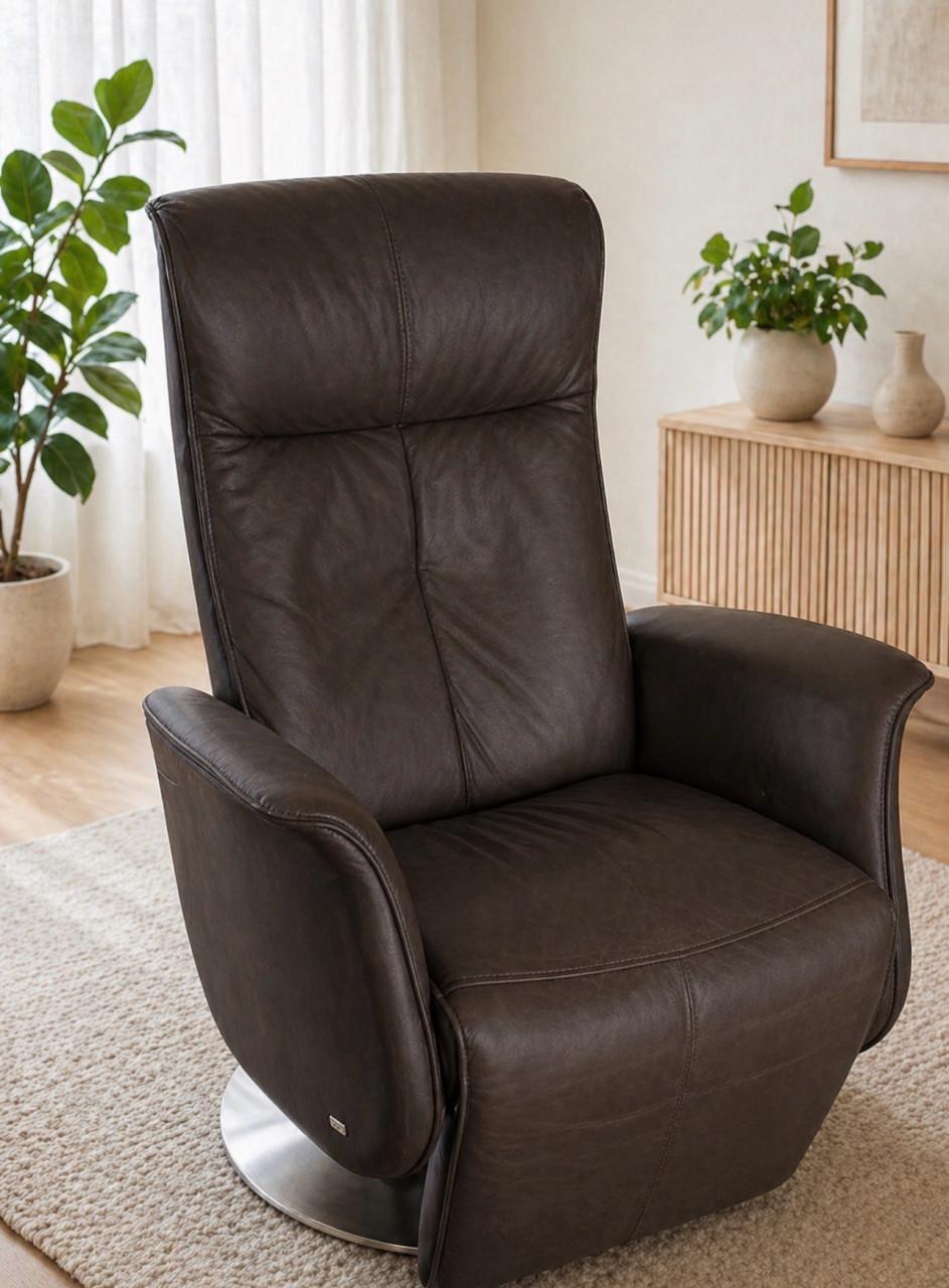Te koop lederen relaxfauteuil
