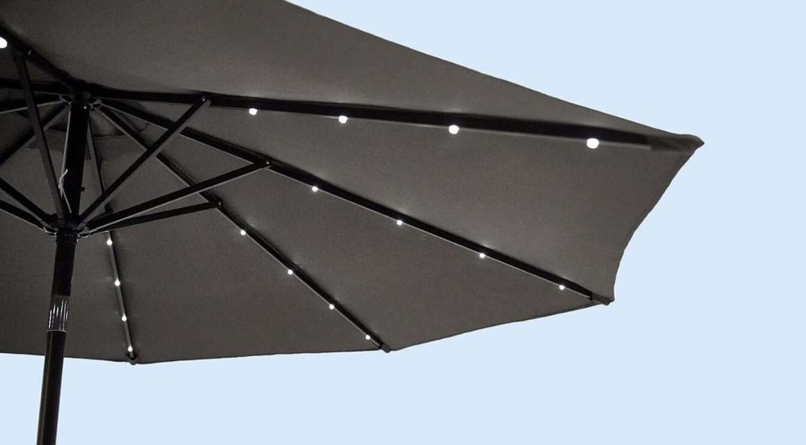 Parasol met LED-verlichting / Diameter 270 cm
