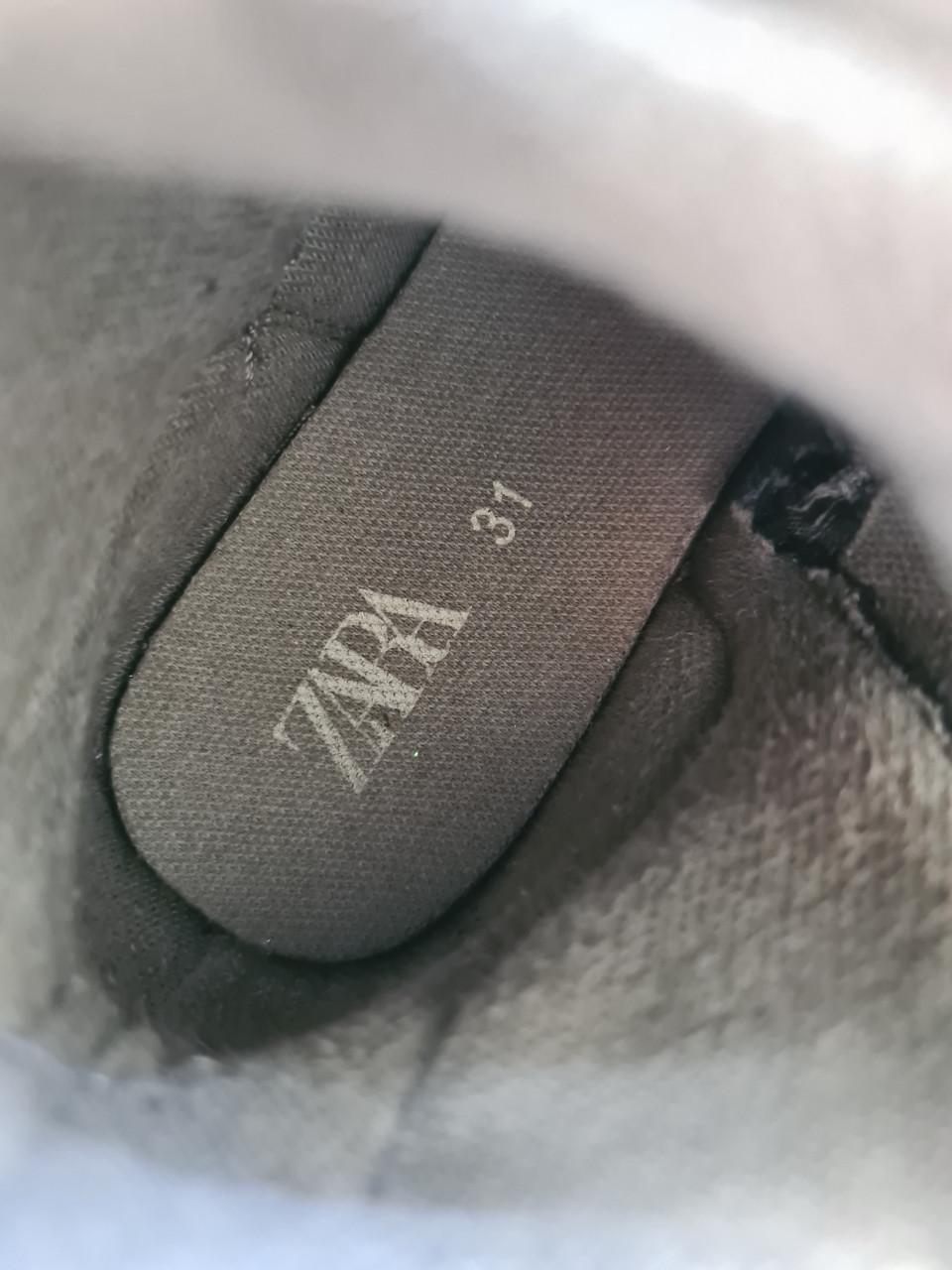 Nieuw, Zara kaki groene suedine veter/ rits boots , sneackers Maat 31