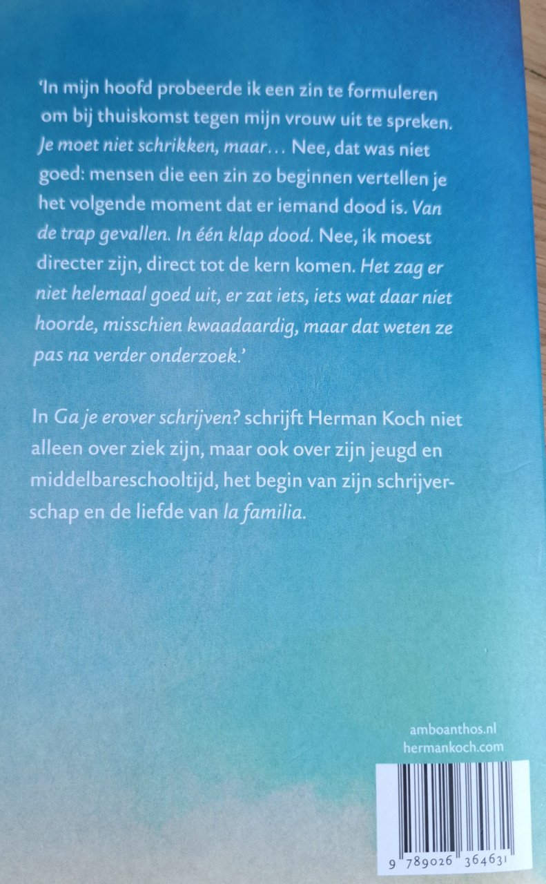 Ga je erover schrijven? door Herman Koch