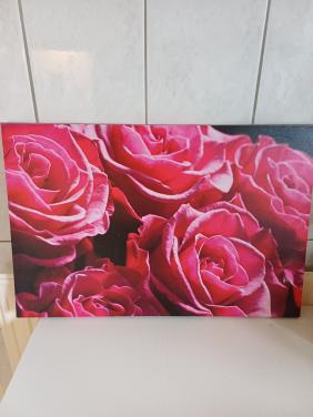 Rozen print op canvas