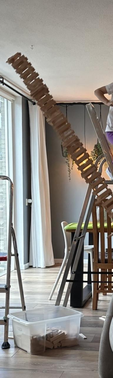 Heel veel houten blokjes Ikea, lijkt op Kapla