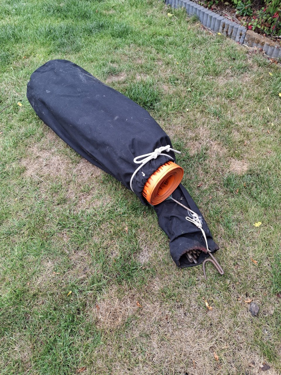 Schapennet voor afzetting op camping.