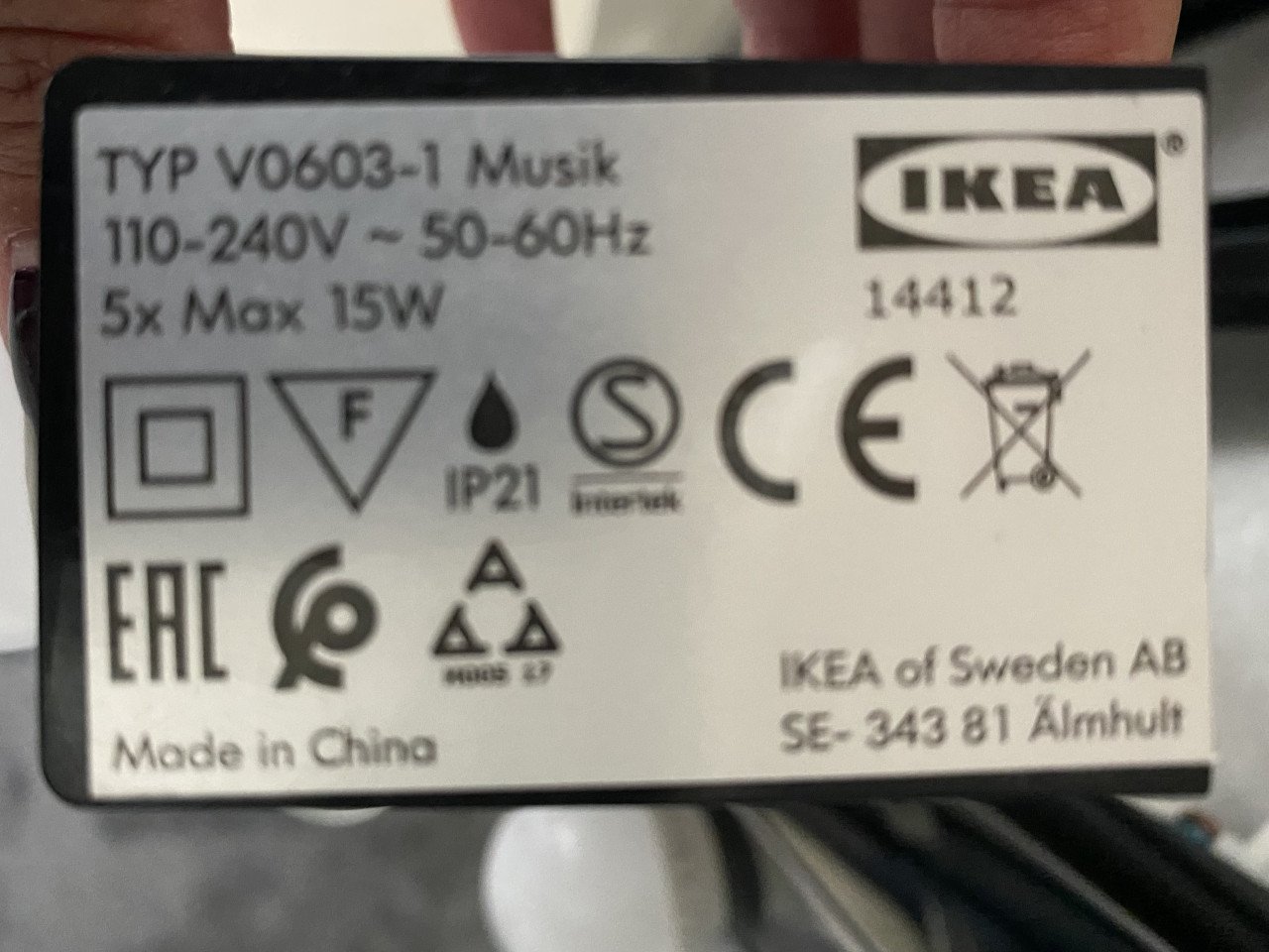 2 lampen make-up tafel Musik Ikea