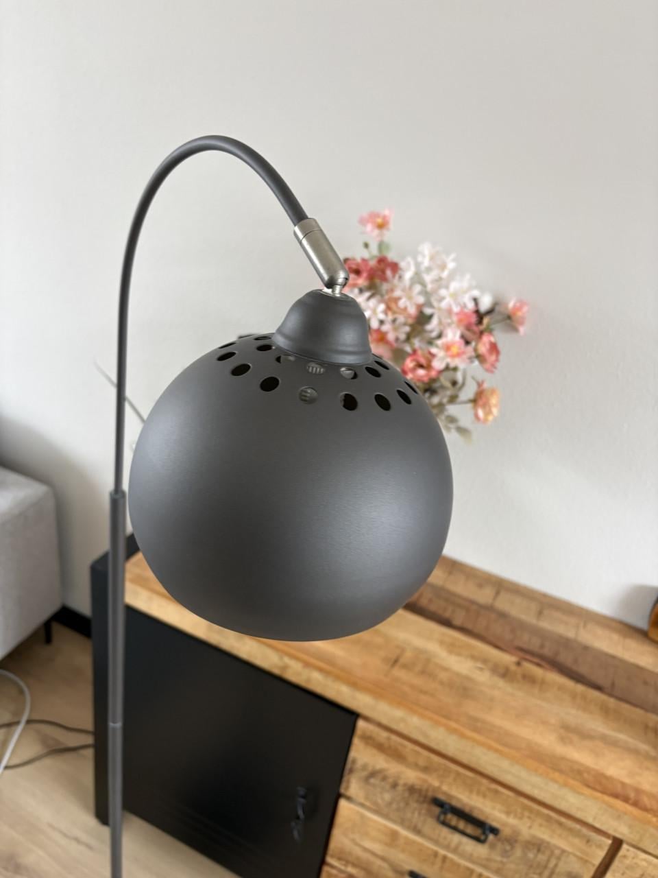 Mooie metalen vloerlamp bruin design E27
