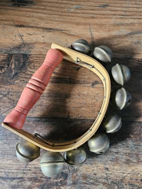 Vintage Handbellen met Houten Handvat
