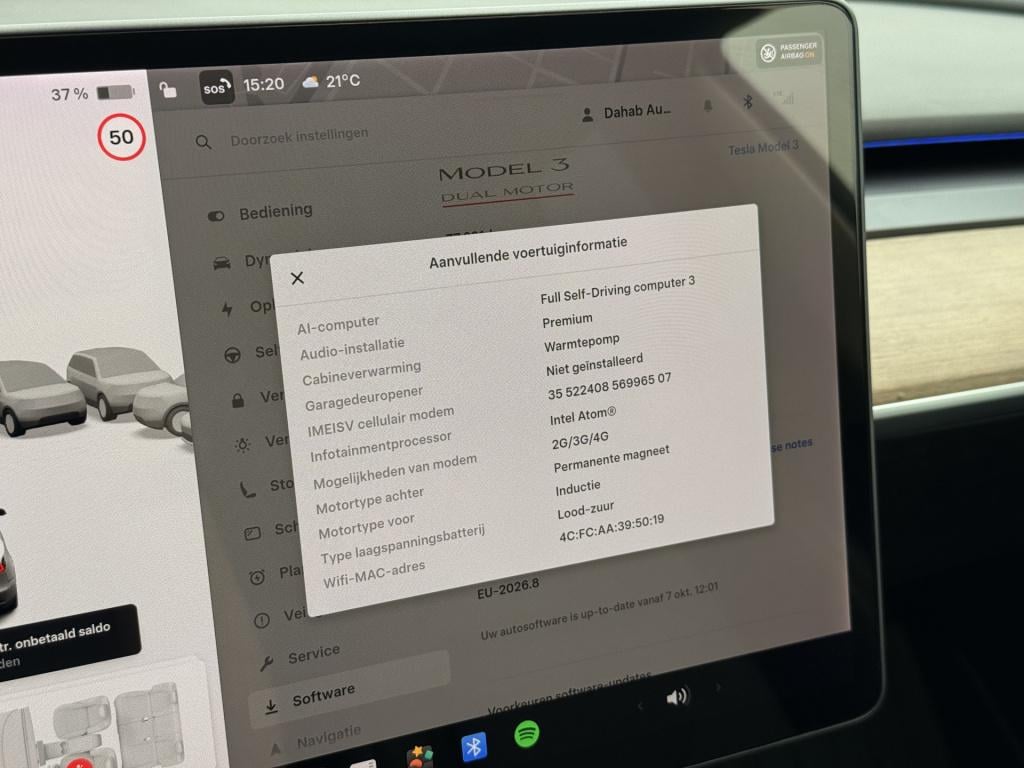 Tesla Model 3 long range awd dual motor 75 kwh | acc | panoramadak | stoelv