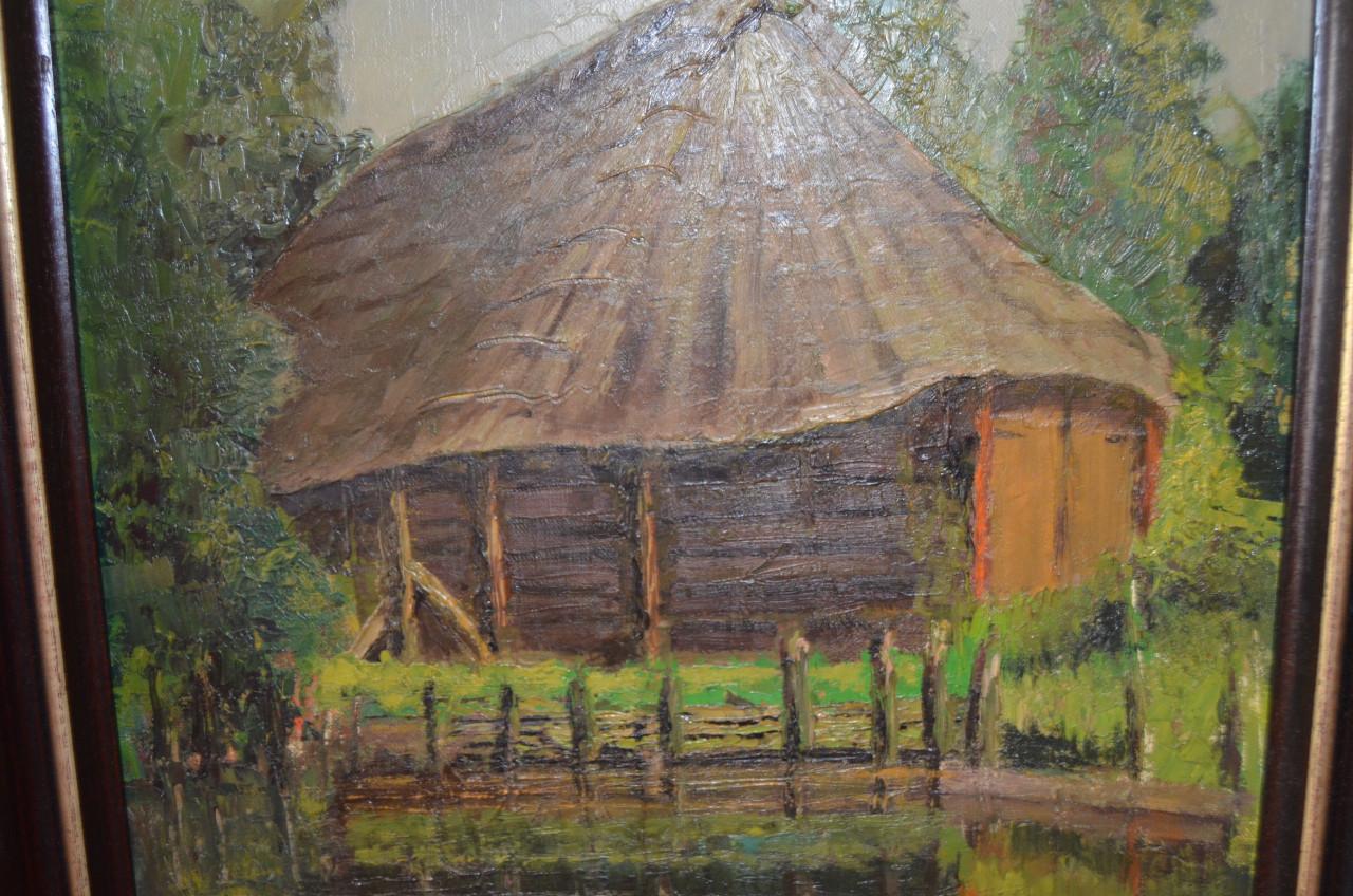 Olieverfschilderij Miel Moorkens, Hoeve in Strijbeek