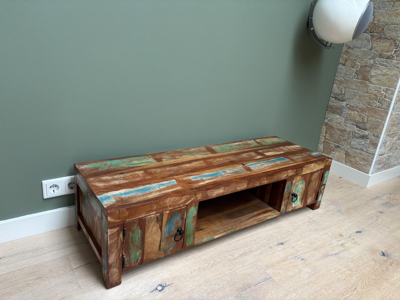 Tv-meubel vintage stijl gerecycled hout