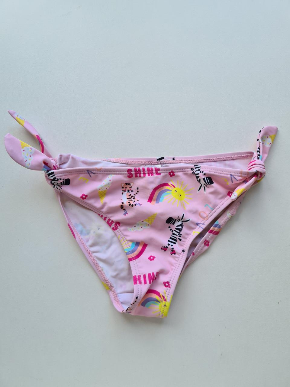 Roze regenboog/ dierenprint bikini Zeeman Mt 122-128
