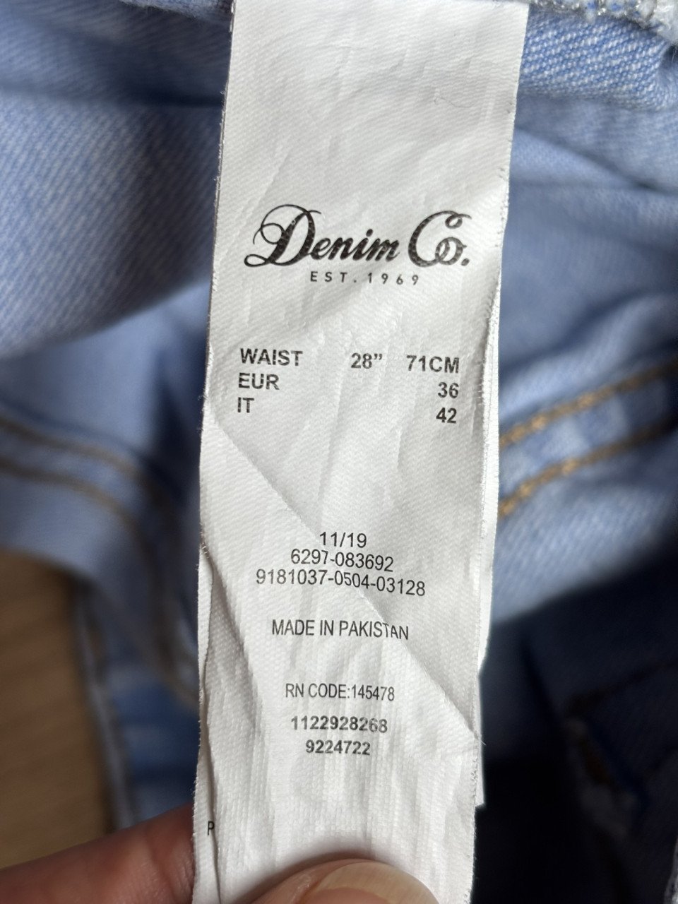 Denim Co dames korte spijkerbroek maat 28/29