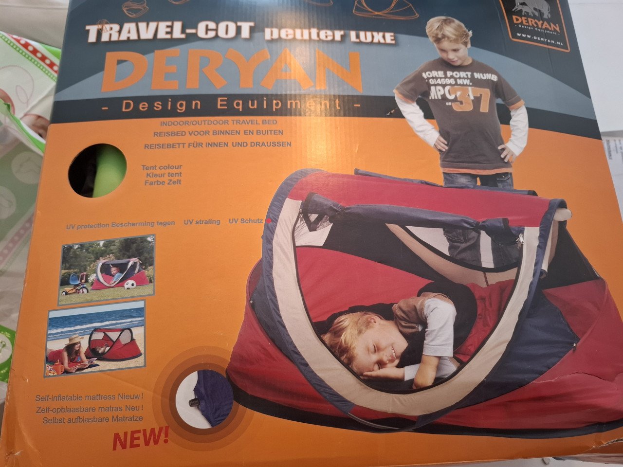 Deryan Travel Cot Peuter Luxe – Groen