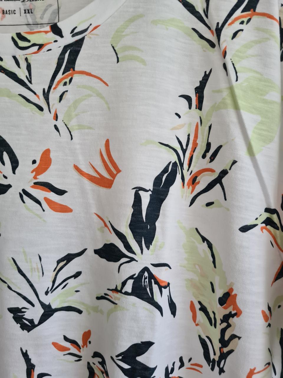 Nieuw Tom Tailor wit , bedrukt T-shirt  Maat XXL