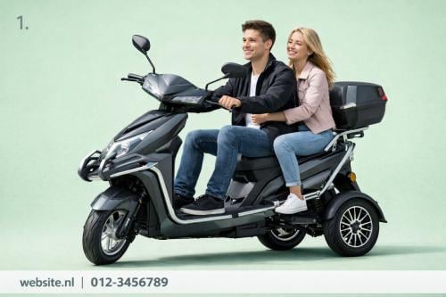 🚀 EVERYWHERE MOBILITY heeft 5 NIEUWE 2‑PERSOONS SCOOTMOBIELEN! MET DE LOOK