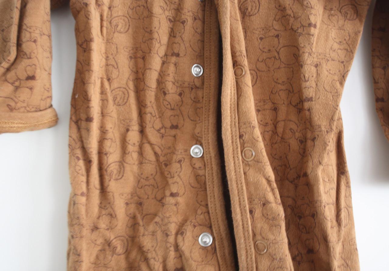 Bruin box pakje met bosdieren print  maat 80