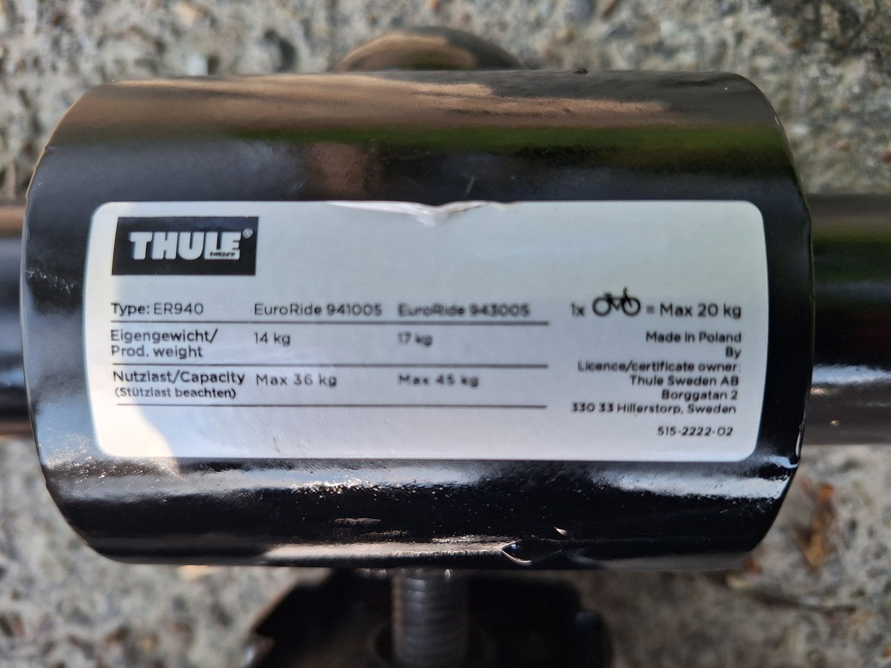Thule Fietsendrager voor 2 fietsen als nieuw!