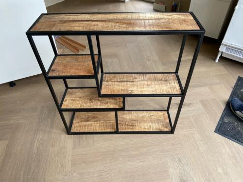 Wandrek staal/mangohout