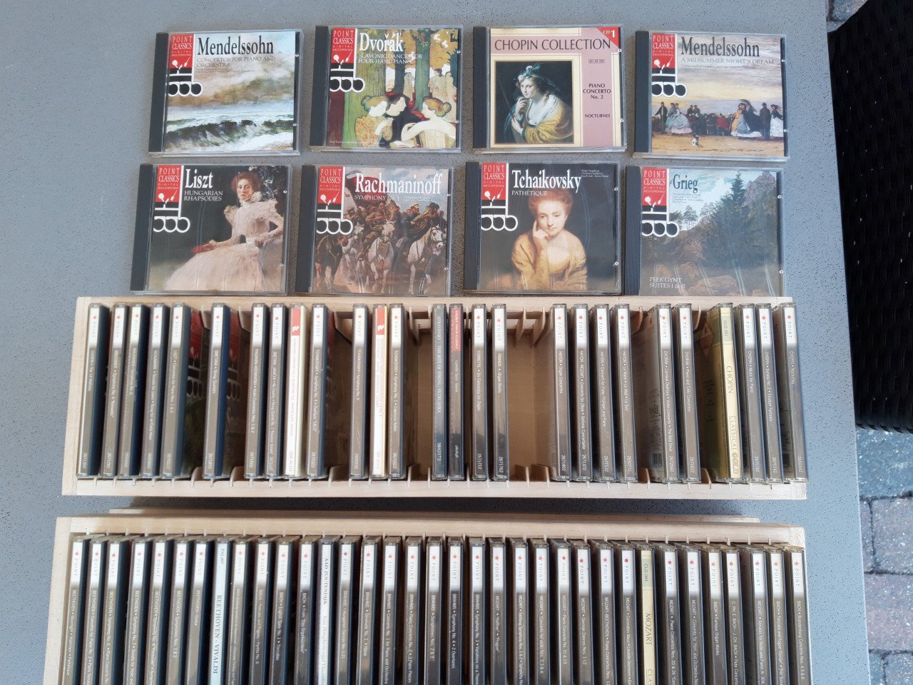 Selectie cd's Klassieke muziek inclusief opbergrekken