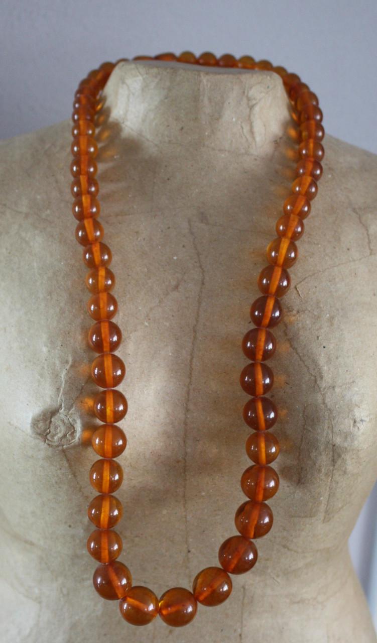 Oranje  kralen ketting