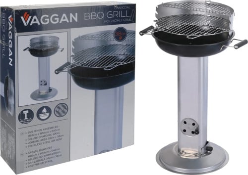 Vaggan RVS BBQ rond op pilaar