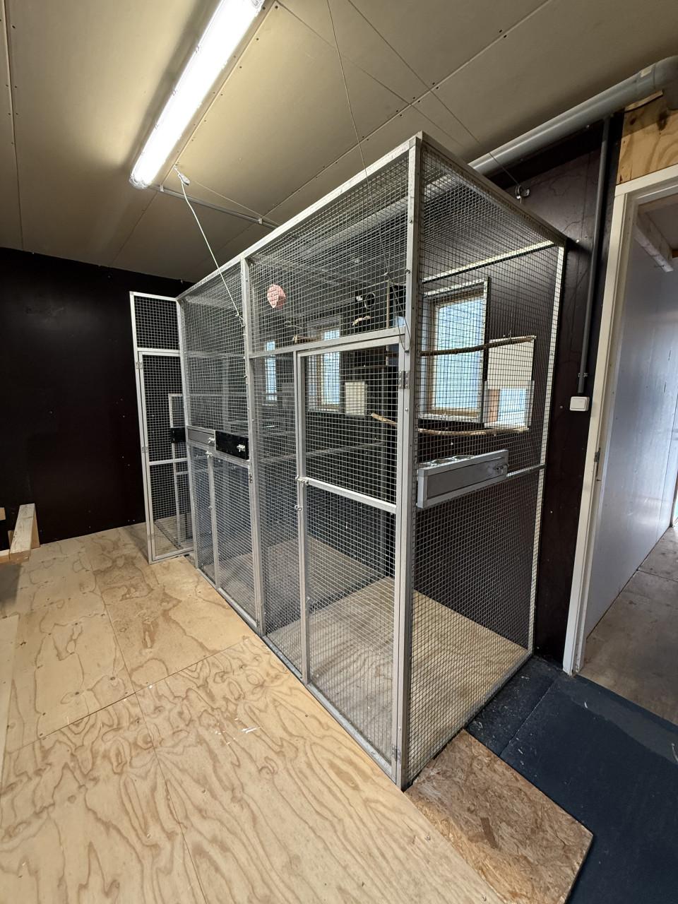 Volière met binnenlokken