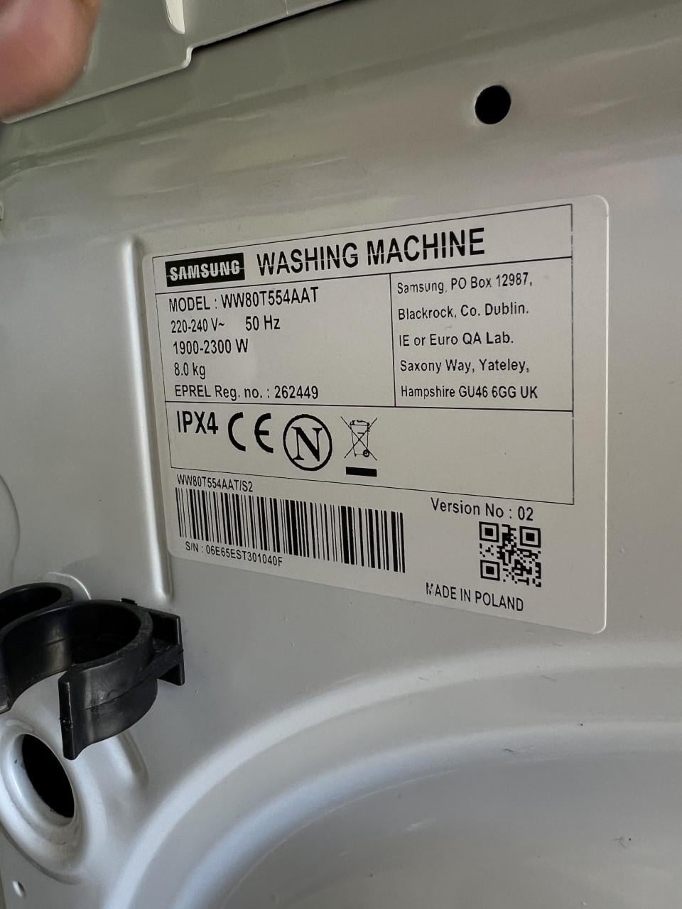 Kort gebruikte SAMSUNG Wasmachine 8 kg. 1400 rpm nieuwprijs €749,-